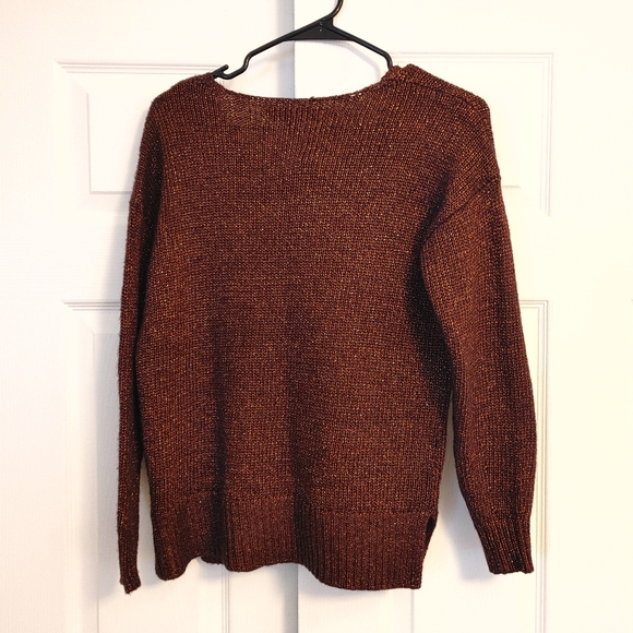 NWT! NEVER WORN! Loft metallic Brown Sweater - Picture 5 of 6